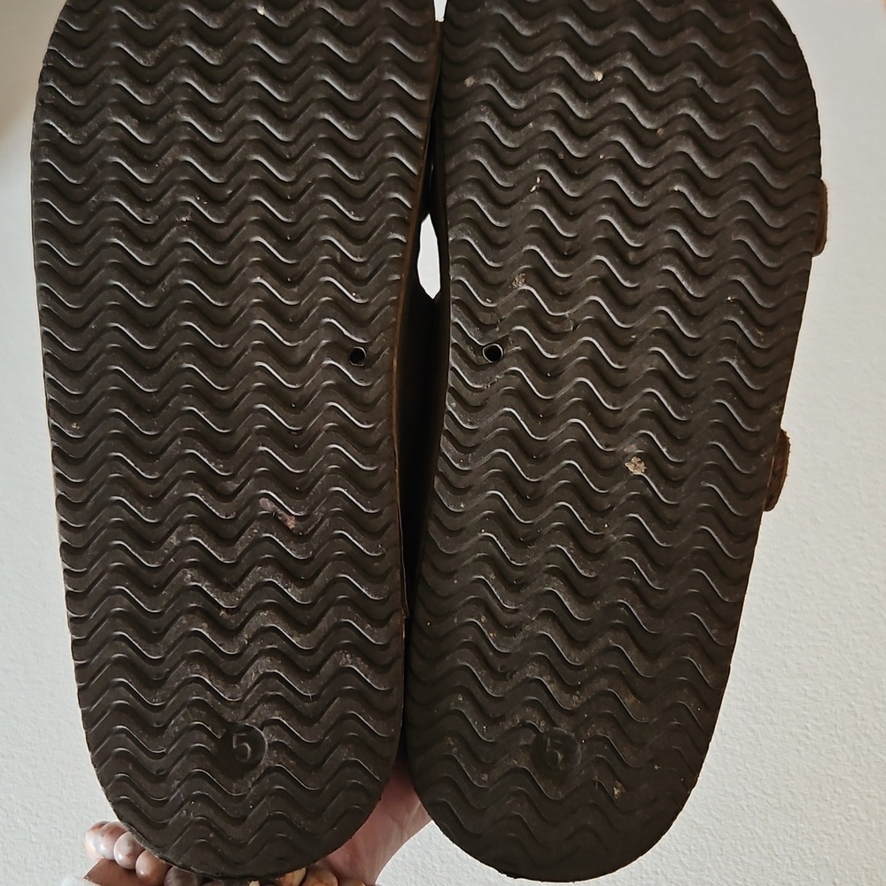 Brown Double Strap Sandals - Picture 4 of 4